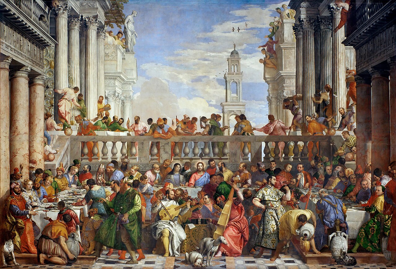 Paolo Veronese — Svatba v Káně Galilejské, 1563, Musée du Louvre